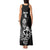 New Zealand Silver Fern Rugby Custom Tank Maxi Dress Maori Tiki Black Version