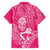 New Zealand Silver Fern Rugby Custom Family Matching Tank Maxi Dress and Hawaiian Shirt Maori Tiki Pink Version