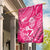 New Zealand Silver Fern Rugby Custom Garden Flag Maori Tiki Pink Version