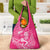 New Zealand Silver Fern Rugby Custom Grocery Bag Maori Tiki Pink Version