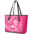 New Zealand Silver Fern Rugby Custom Leather Tote Bag Maori Tiki Pink Version