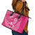 New Zealand Silver Fern Rugby Custom Leather Tote Bag Maori Tiki Pink Version