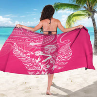 New Zealand Silver Fern Rugby Custom Sarong Maori Tiki Pink Version LT15 - Polynesian Pride