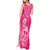 New Zealand Silver Fern Rugby Custom Tank Maxi Dress Maori Tiki Pink Version