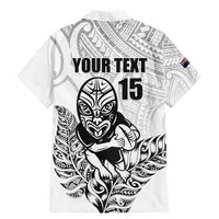 New Zealand Silver Fern Rugby Custom Family Matching Mermaid Dress and Hawaiian Shirt Maori Tiki White Version LT15 - Polynesian Pride