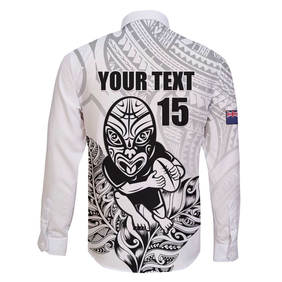 New Zealand Silver Fern Rugby Custom Family Matching Off The Shoulder Long Sleeve Dress and Hawaiian Shirt Maori Tiki White Version LT15 - Polynesian Pride