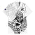 New Zealand Silver Fern Rugby Custom Family Matching Short Sleeve Bodycon Dress and Hawaiian Shirt Maori Tiki White Version