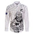 New Zealand Silver Fern Rugby Custom Family Matching Short Sleeve Bodycon Dress and Hawaiian Shirt Maori Tiki White Version