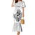 New Zealand Silver Fern Rugby Custom Mermaid Dress Maori Tiki White Version