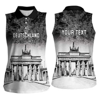 Personalized Germany Berlin Wall Women Sleeveless Polo Shirt Tag der Deutschen Einheit