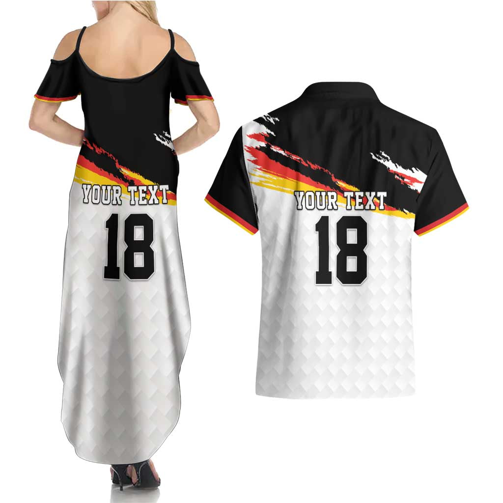 Custom Germany Football Couples Matching Summer Maxi Dress and Hawaiian Shirt Come On DFB-Team
