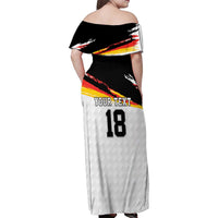 Custom Germany Football Family Matching Off Shoulder Maxi Dress and Hawaiian Shirt Come On DFB-Team