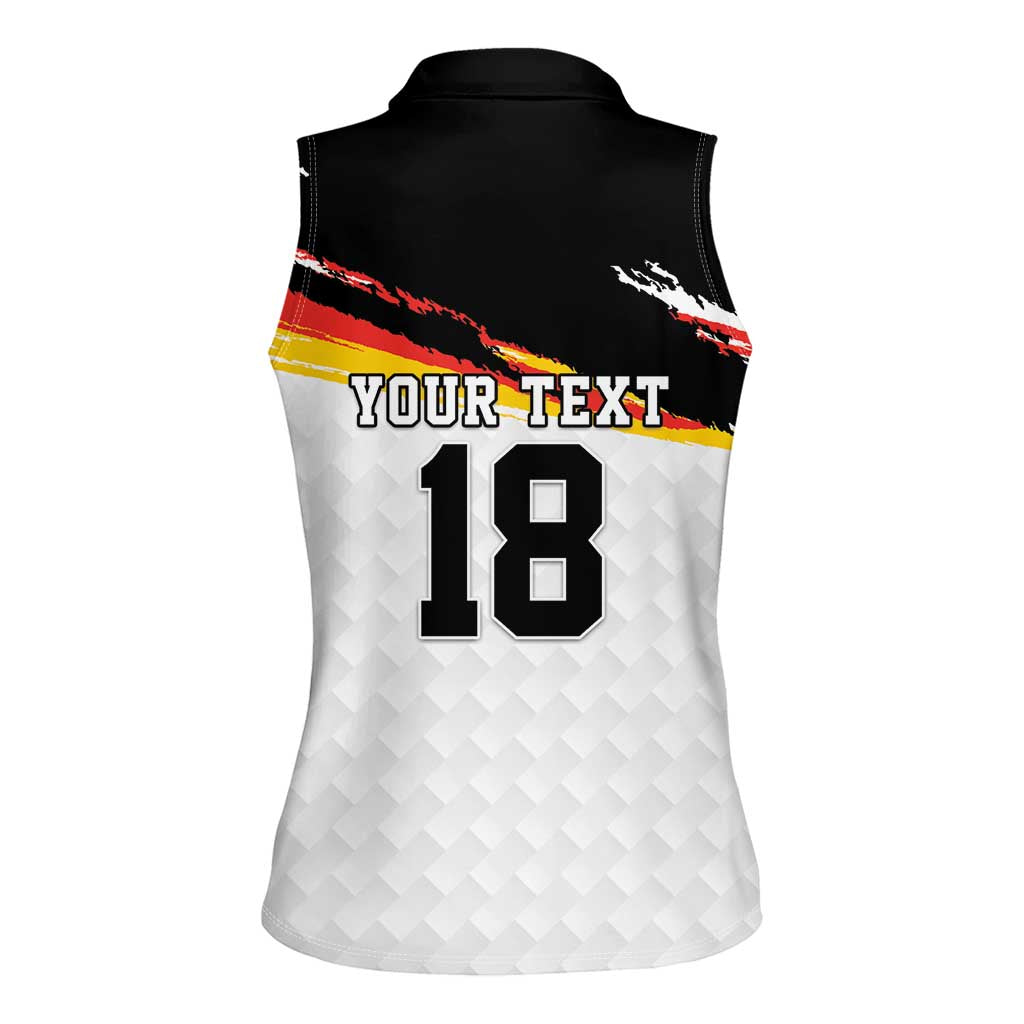 Custom Germany Football Women Sleeveless Polo Shirt Come On DFB-Team