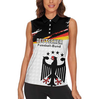 Custom Germany Football Women Sleeveless Polo Shirt Come On DFB-Team
