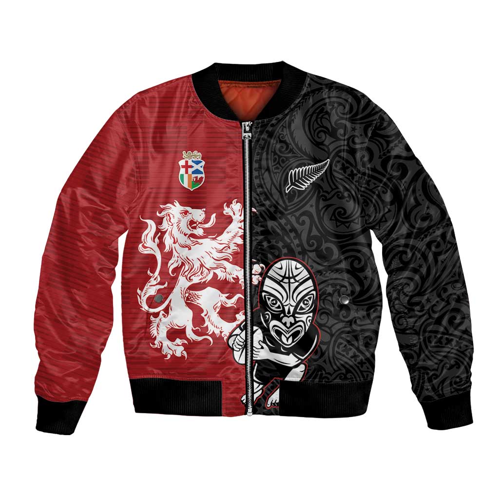 Custom British Lions New Zealand Bomber Jacket Unique Style - Polynesian Pride