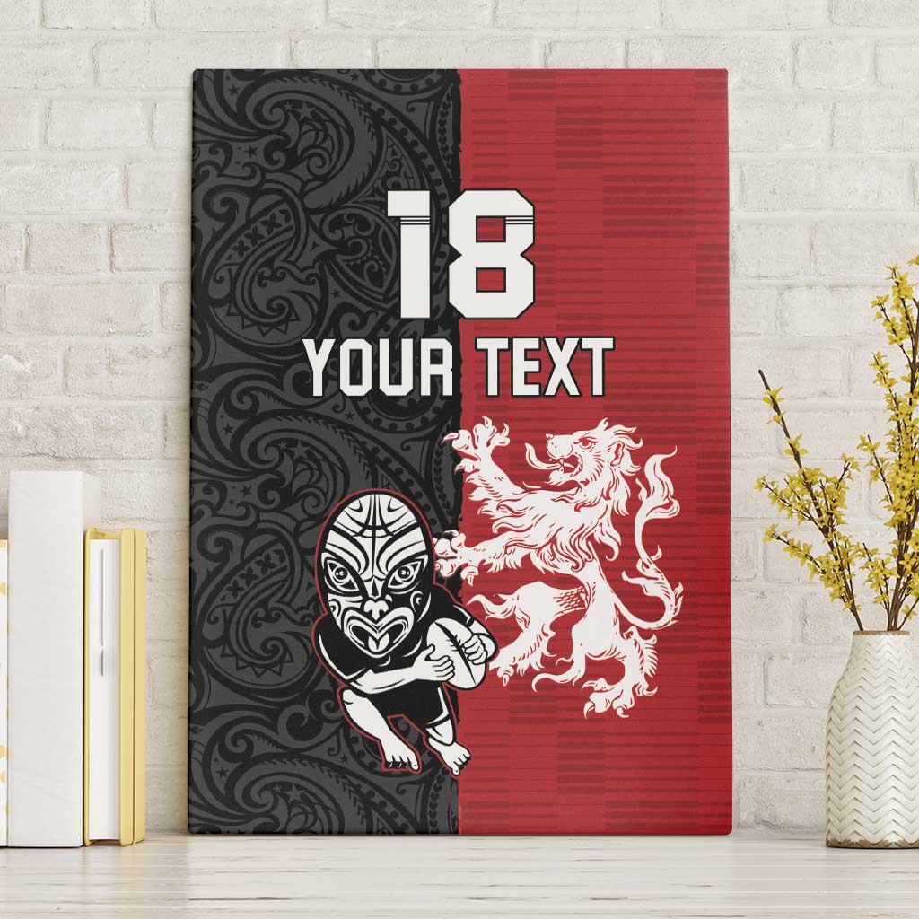 Custom British Lions New Zealand Canvas Wall Art Unique Style - Polynesian Pride
