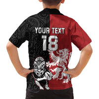 Custom British Lions New Zealand Family Matching Off Shoulder Maxi Dress and Hawaiian Shirt Unique Style LT18 - Polynesian Pride
