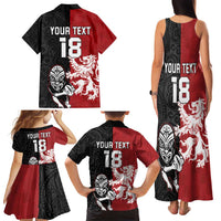 Custom British Lions New Zealand Family Matching Tank Maxi Dress and Hawaiian Shirt Unique Style LT18 - Polynesian Pride