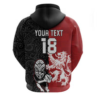 Custom British Lions New Zealand Zip Hoodie Unique Style - Polynesian Pride
