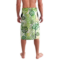 Green Aloha Hawaiian Lavalava Monstera Hibiscus Tropical Pattern