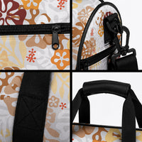 Brown Aloha Hawaiian Duffle Bag Monstera Hibiscus Tropical Pattern LT19 - Polynesian Pride