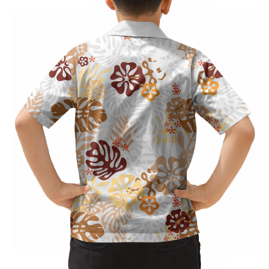 Brown Aloha Hawaiian Hawaiian Shirt Monstera Hibiscus Tropical Pattern