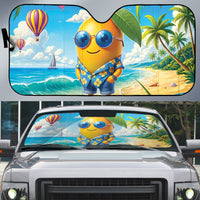 Funny Hawaii Mango Auto Sun Shade Tropical Summer Beach Mascot Vacation
