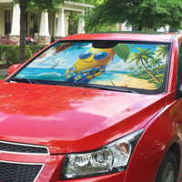 Funny Hawaii Mango Auto Sun Shade Tropical Summer Beach Mascot Vacation