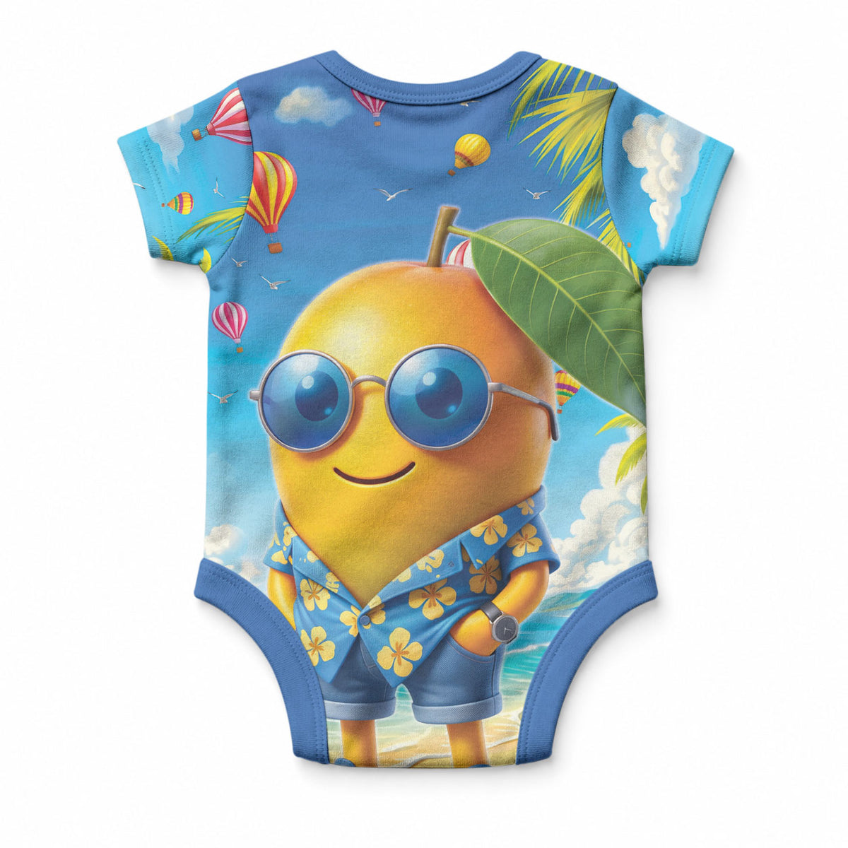 Funny Hawaii Mango Baby Onesie Tropical Summer Beach Mascot Vacation LT19 - Polynesian Pride