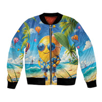 Funny Hawaii Mango Bomber Jacket Tropical Summer Beach Mascot Vacation
