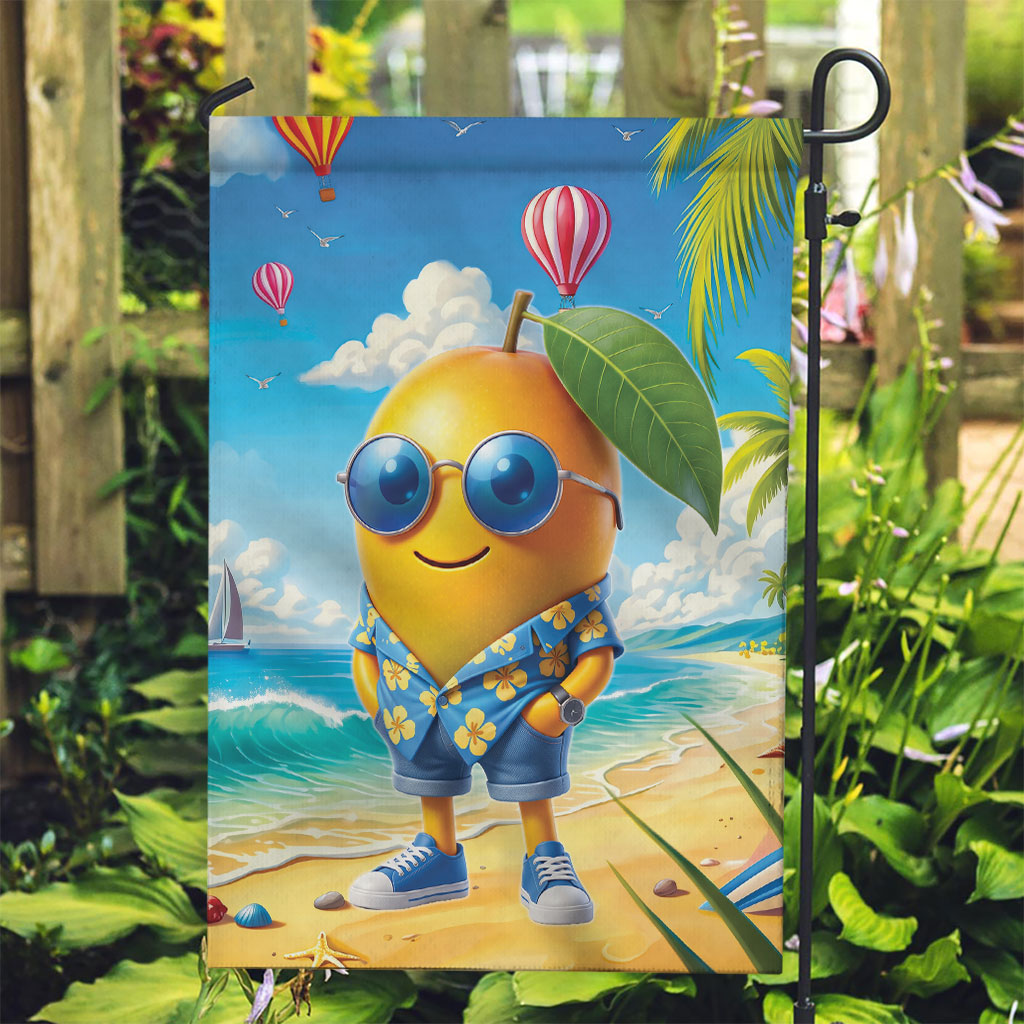 Funny Hawaii Mango Garden Flag Tropical Summer Beach Mascot Vacation