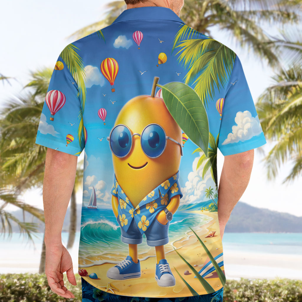 Funny Hawaii Mango Hawaiian Shirt Tropical Summer Beach Mascot Vacation