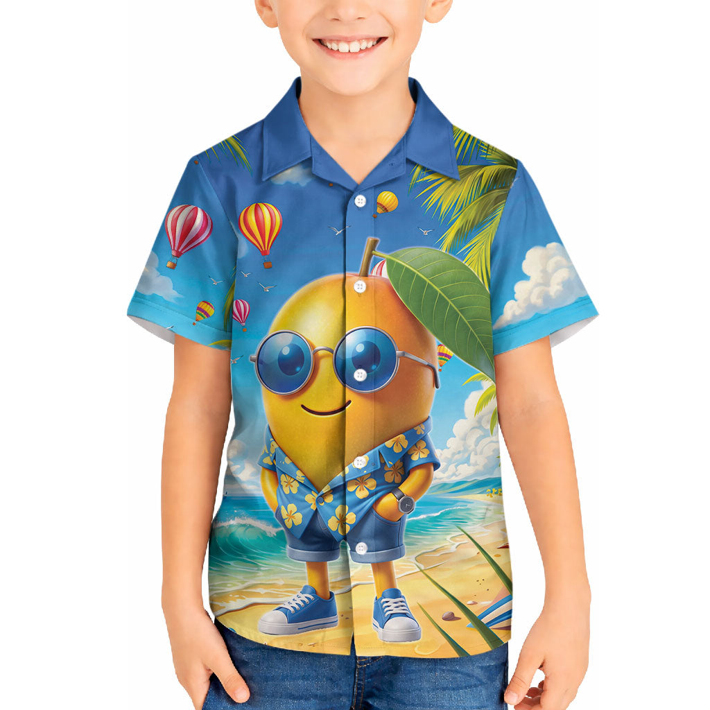 Funny Hawaii Mango Hawaiian Shirt Tropical Summer Beach Mascot Vacation