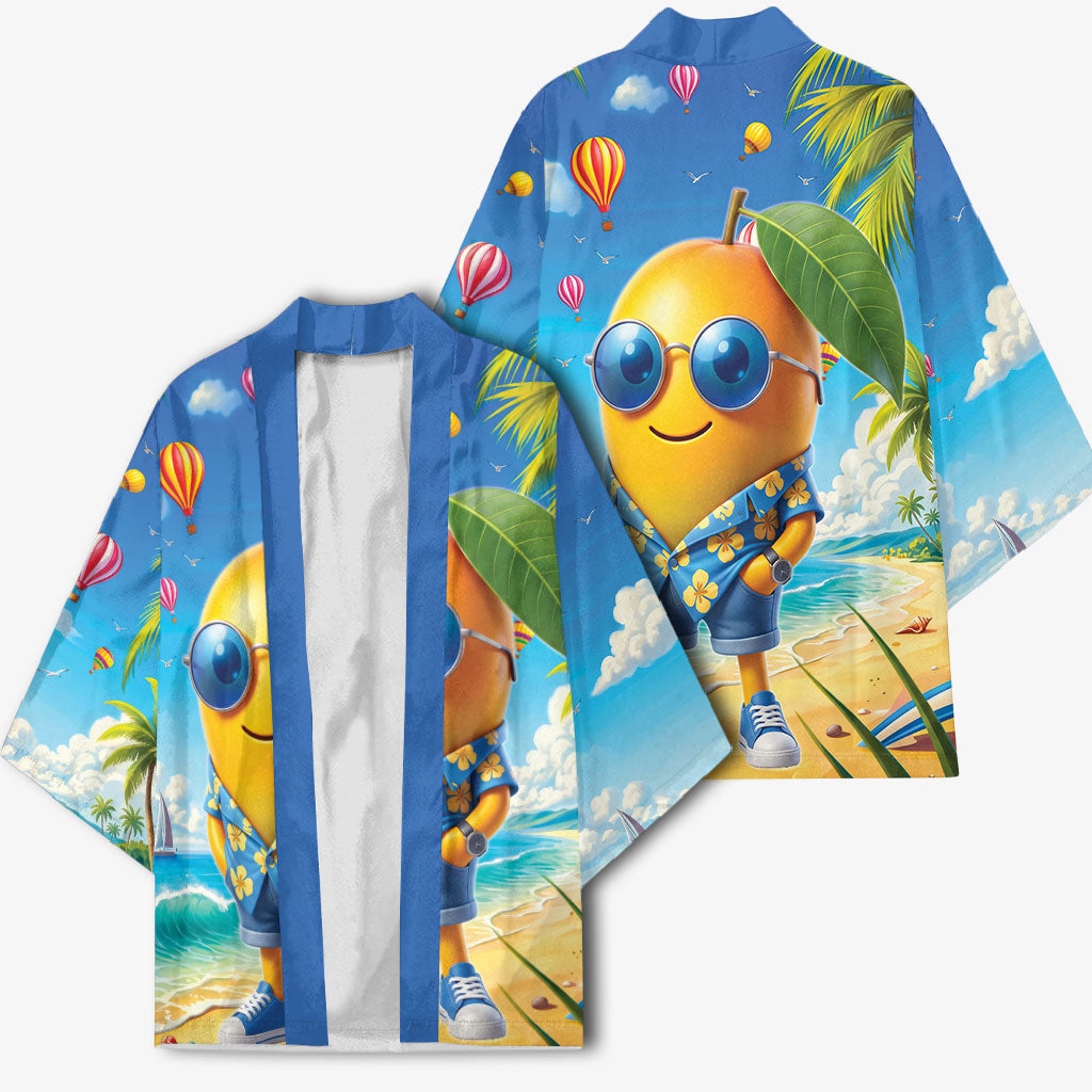 Funny Hawaii Mango Kimono Tropical Summer Beach Mascot Vacation
