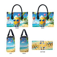 Funny Hawaii Mango Leather Bag Tropical Summer Beach Mascot Vacation