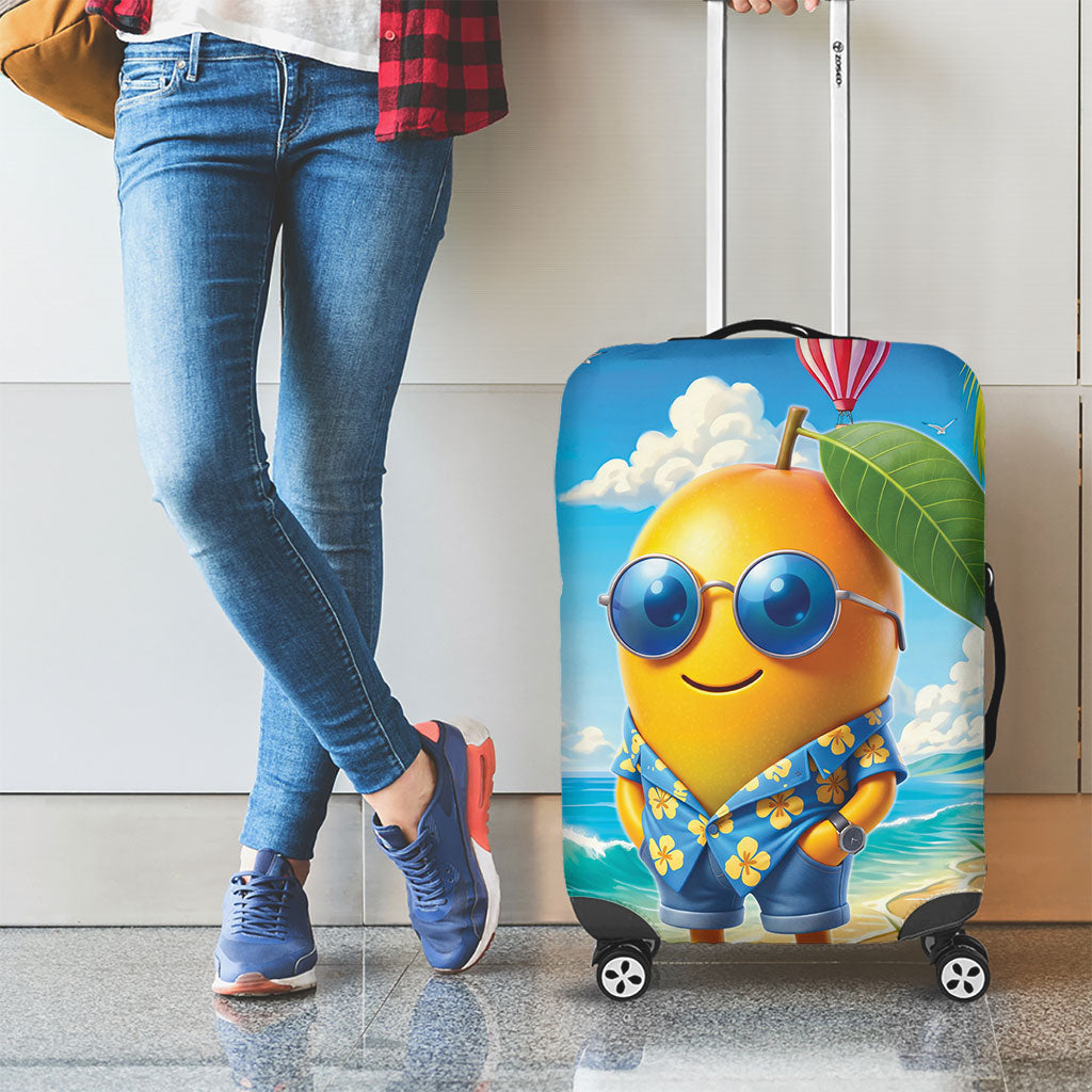 Funny Hawaii Mango Luggage Cover Tropical Summer Beach Mascot Vacation