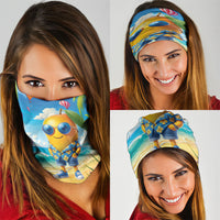 Funny Hawaii Mango Neck Gaiter Tropical Summer Beach Mascot Vacation