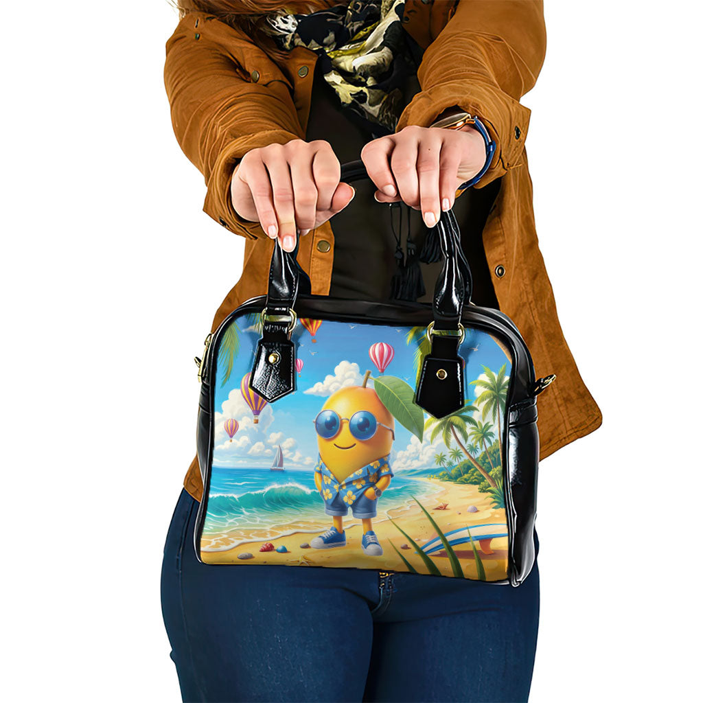 Funny Hawaii Mango Shoulder Handbag Tropical Summer Beach Mascot Vacation