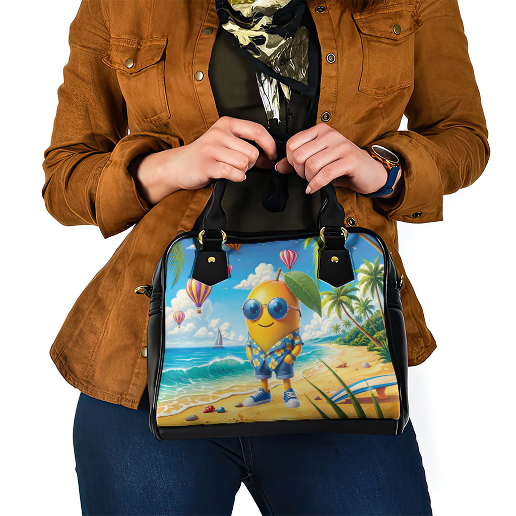 Funny Hawaii Mango Shoulder Handbag Tropical Summer Beach Mascot Vacation