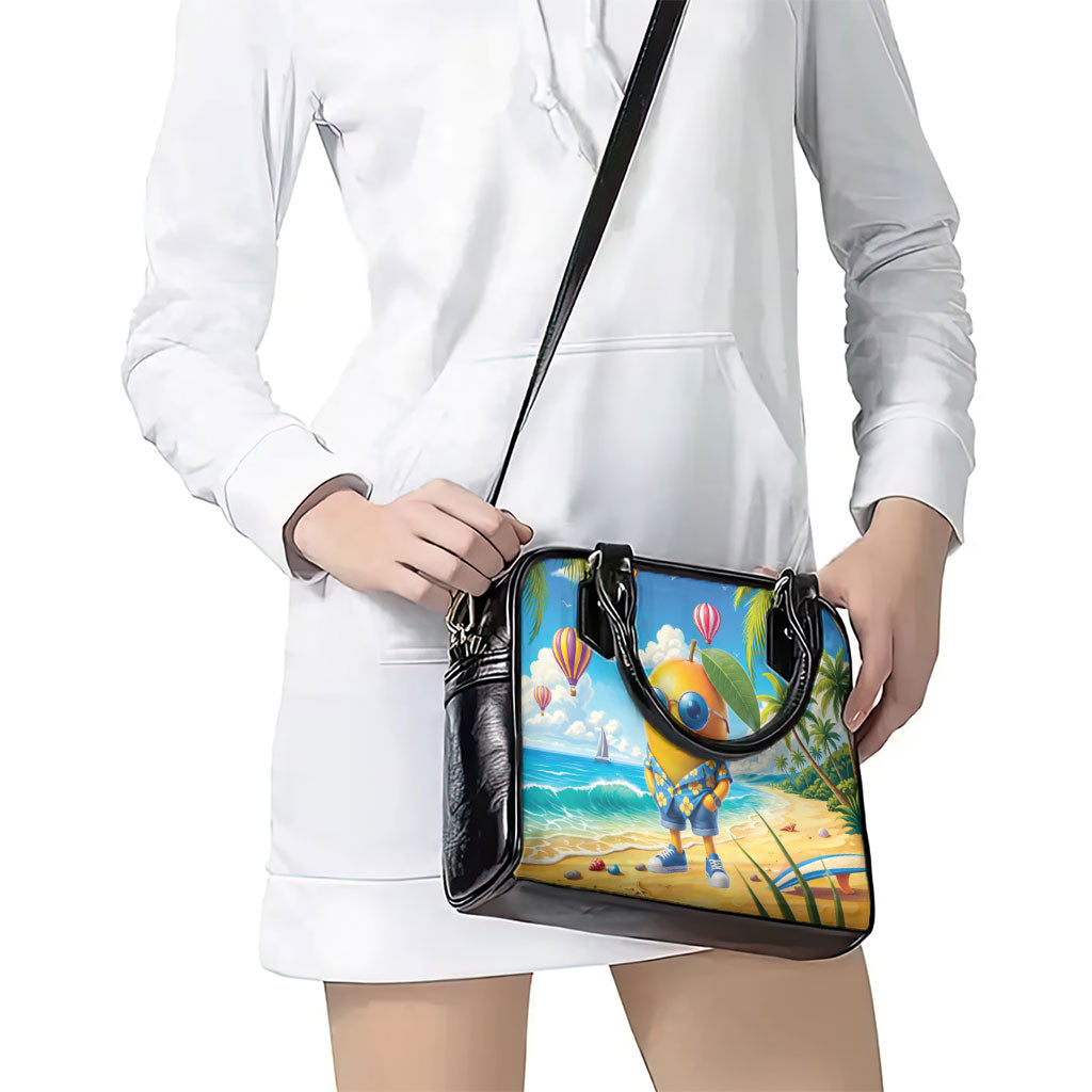 Funny Hawaii Mango Shoulder Handbag Tropical Summer Beach Mascot Vacation