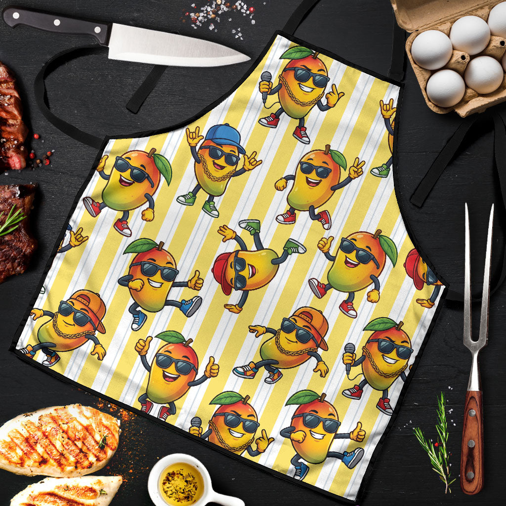Funny Hawaii Mango Hip Hop Cartoon Apron Summer Beach Party