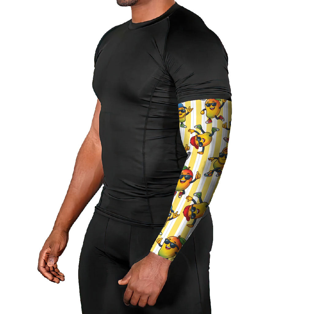 Funny Hawaii Mango Hip Hop Cartoon Arm Sleeves Summer Beach Party