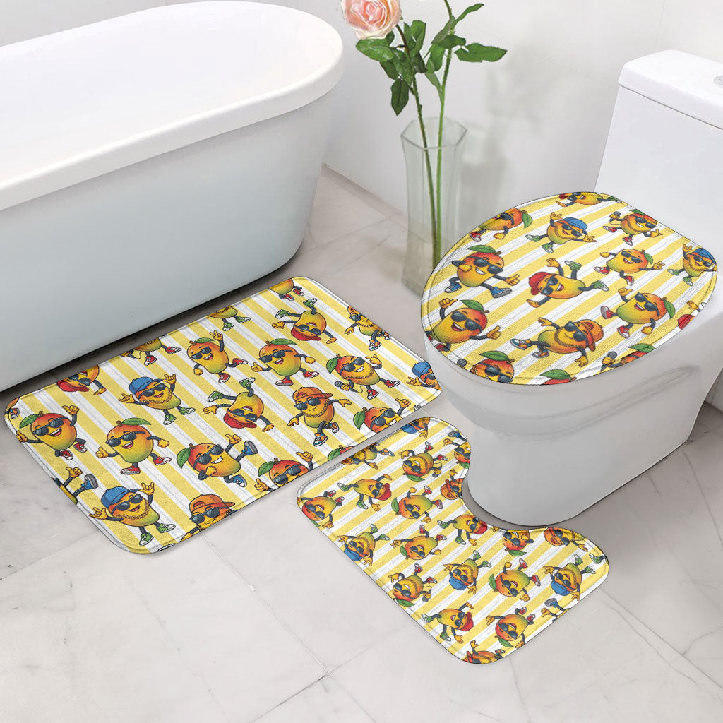 Funny Hawaii Mango Hip Hop Cartoon Bathroom Set Summer Beach Party