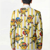 Funny Hawaii Mango Hip Hop Cartoon Blazer Summer Beach Party