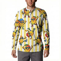 Funny Hawaii Mango Hip Hop Cartoon Button Sweatshirt Summer Beach Party
