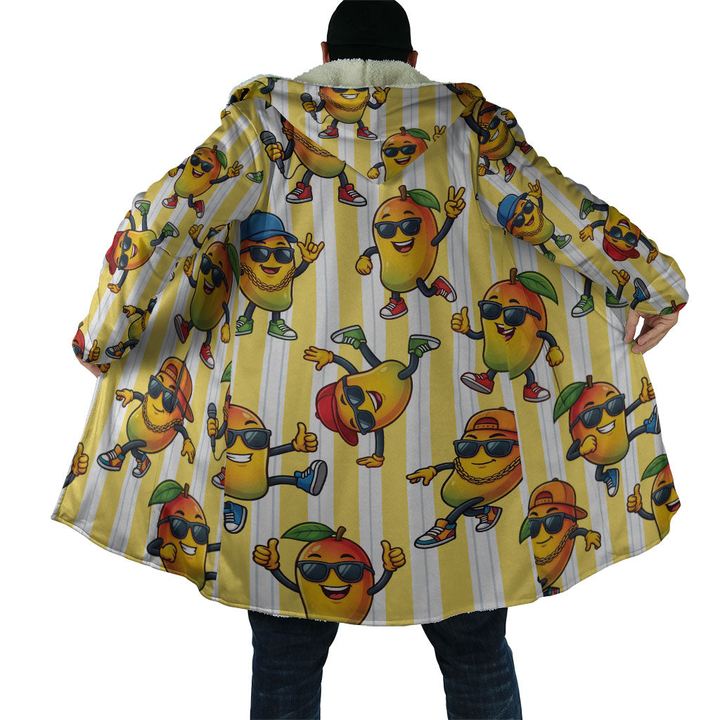Funny Hawaii Mango Hip Hop Cartoon Cloak Summer Beach Party