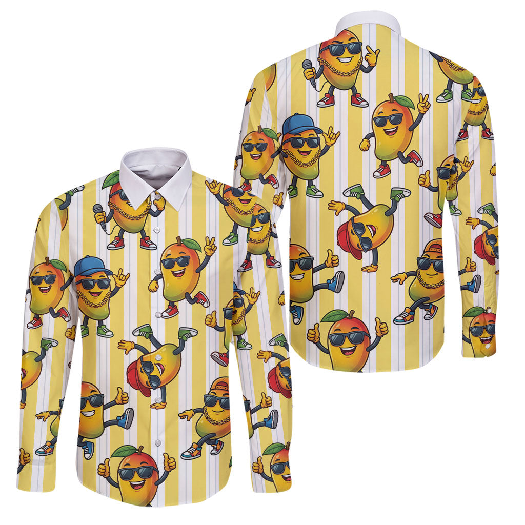 Funny Hawaii Mango Hip Hop Cartoon Family Matching Puletasi and Hawaiian Shirt Summer Beach Party