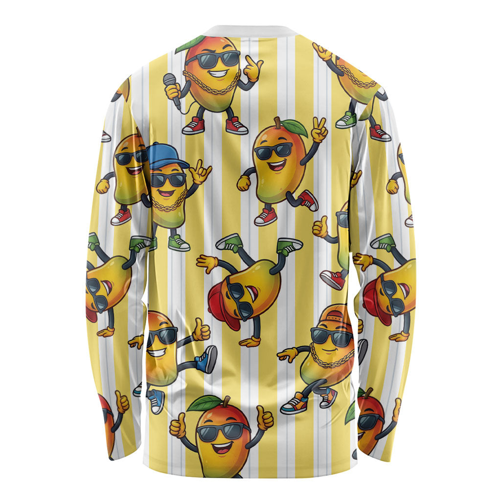 Funny Hawaii Mango Hip Hop Cartoon Long Sleeve Shirt Summer Beach Party