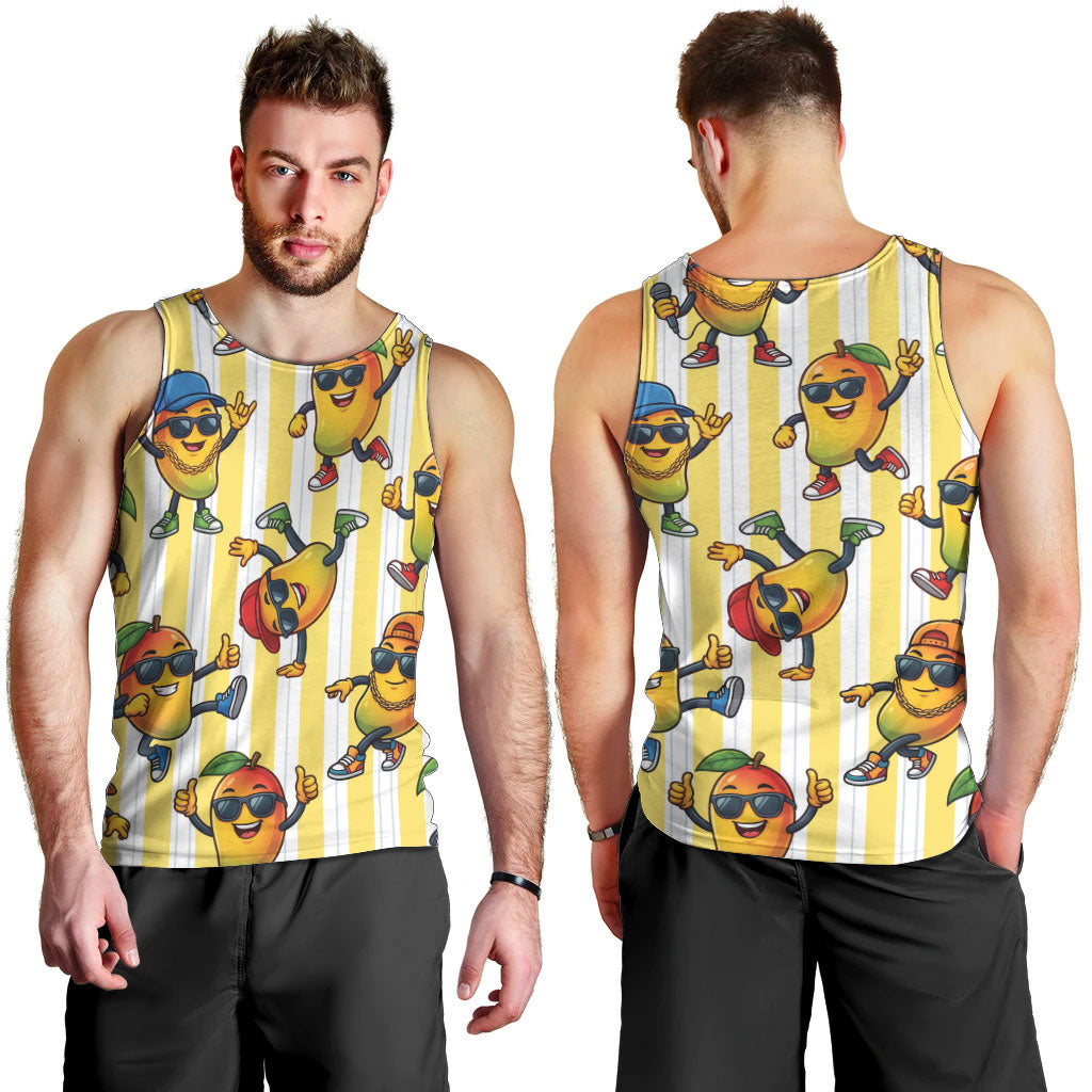 Funny Hawaii Mango Hip Hop Cartoon Men Tank Top Summer Beach Party