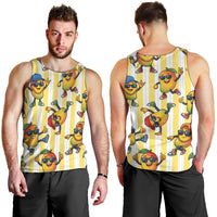 Funny Hawaii Mango Hip Hop Cartoon Men Tank Top Summer Beach Party